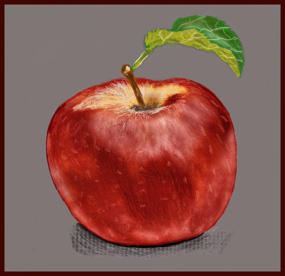 Apple With Leaf